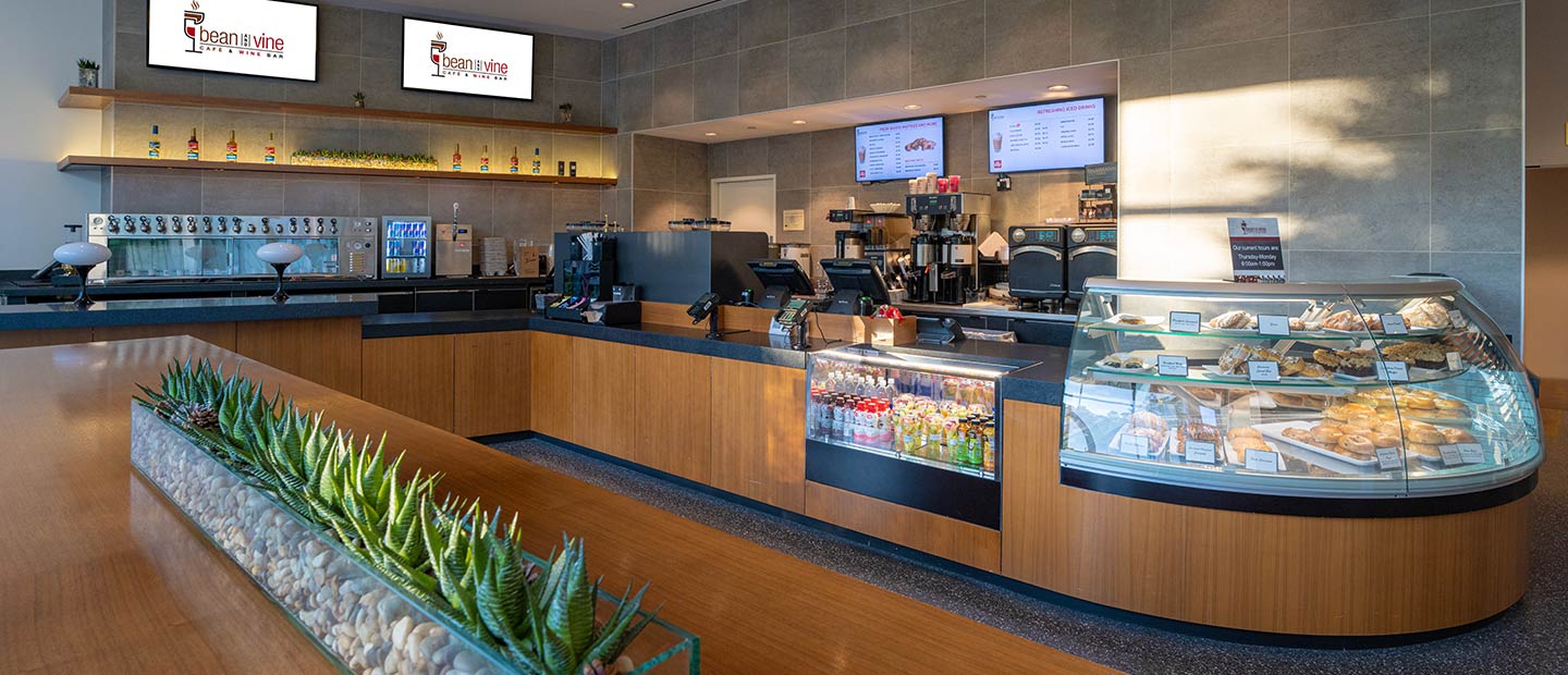 Bean and Vine Dining Area and Counter