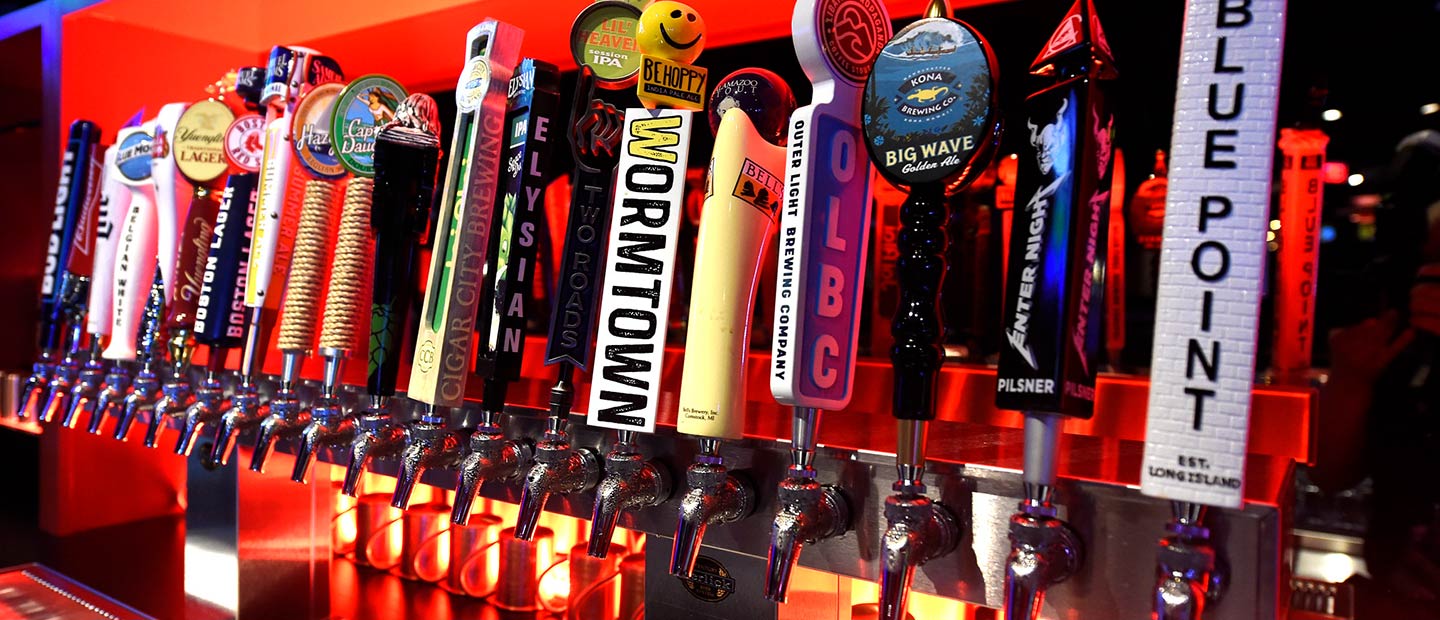 Craft Brew Tap Handles at Bar